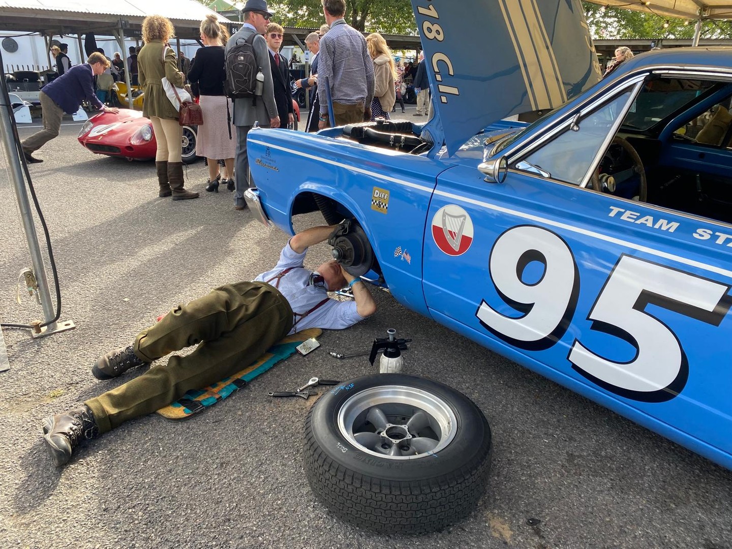 behind the scenes at goodwood revival goodwoodrevival classiccars ferrari aflaromeo