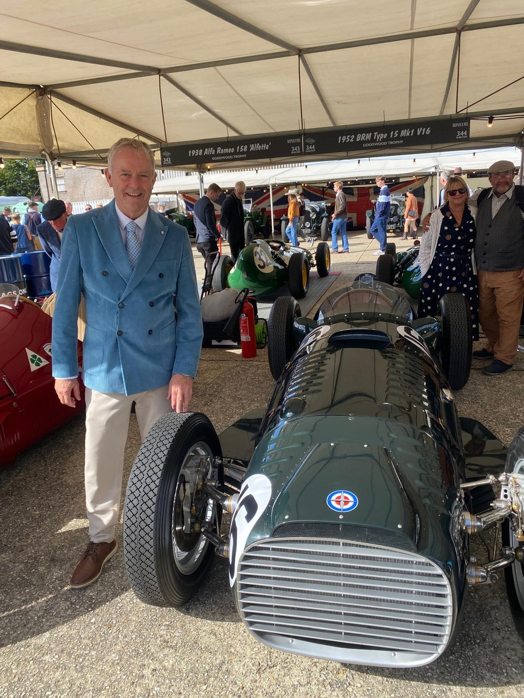 our ceo met paul owen the grandson of the original founder of @britishracingmotors at silverstone a